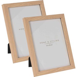 2x Stuks Houten fotolijsten geschikt voor een foto van 15 x 20 cm - Fotolijsten