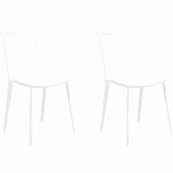 Beliani VENTNOR - Eetkamerstoel-Wit-Synthetisch materiaal