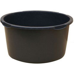 Flexibele stevige multifunctionele kunststof bak/emmer/kuip 90 liter diameter 65,5 cm zwart - Kuipen / bakken
