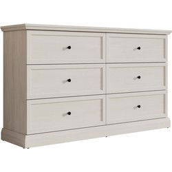 Meubella - Ladekast Leroy - Wit eiken - 146 cm