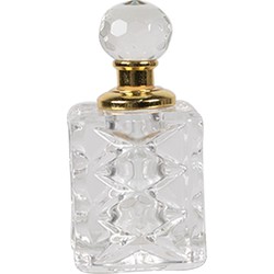 Clayre & Eef Parfum Flesje 3x3x7 cm Transparant Glas