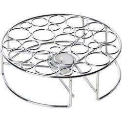 Rechaud warmhouder - chroom - metaal - 20 cm - theepot/pan - Panonderzetters