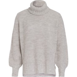 Knit Factory Robin Gebreide Dames Coltrui - Turtleneck - Beige - 40/42