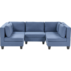 UNSTAD - Modulaire bank - Blauw - 5-zits -  Polyester