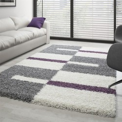 Manhattan Shaggy vloerkleed - paars - 200 X 290 CM