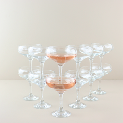 OTIX Champagnecoupe Glazen - 12 Stuks - Glas - Champagneglazen - Pornstar Martini Glazen - Cocktailglazen
