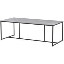 Quatro Tafelframe Antracite met Ceramic Light Grey Tafelblad 220 x 95 cm