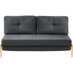 Beliani EDLAND - Tweezitsbank-Zwart-Polyester
