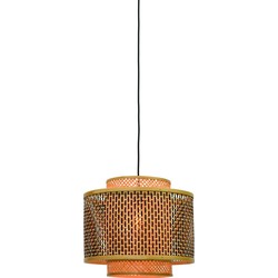 Hanglamp Bhutan - Bamboe/Zwart - Ø40cm