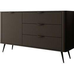 Meubella - Dressoir Lima - Zwart - 138 cm
