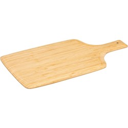 Snijplank met handvat 28 x 20 cm van bamboe hout - Snijplanken