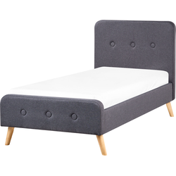 RENNES - Kinderbed - Donkergrijs - 90 x 200 cm - Polyester