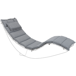 BRESCIA - Zitkussen - Grijs  - 180 x 60 cm  - Polyester