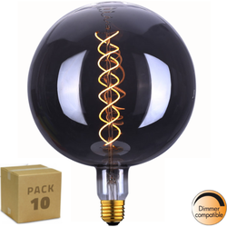 10 pack Highlight Kristalglas Filament Lamp Smoke - Dimbaar
