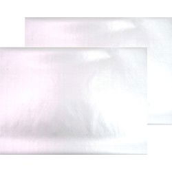 Decoratie plakfolie - 2x - zilver metallic kleur - 45 cm x 200 cm - zelfklevend - Meubelfolie