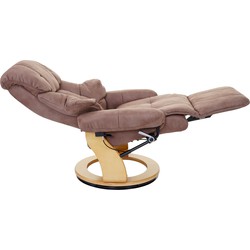 Cosmo Casa Relaxfauteuil Calgary 2- TV-fauteuil- Stof/textiel- Belastbaar tot 150 kg - Antiekbruin - natuurlijk bruin