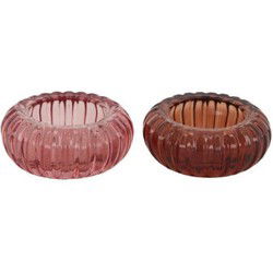 Tealight holder glass 8.3 x 8.3 x 3.5 cm diameter 8.3 cm