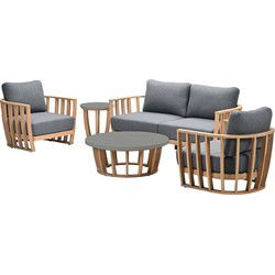 Garden Impressions Kawela loungeset - 5-delig - eucalyptushout