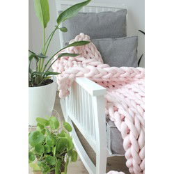 Plaid pastelroze  - Loper - 90*240 cm
