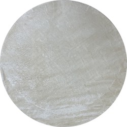 Tapijtenloods Samba Soft Fluffy Vloerkleed Laagpolig Creme- 120 CM ROND