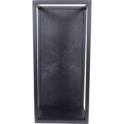 HSM Collection-Wandbox Fletcher -25x18x55-Zwart-Aluminium/Metaal