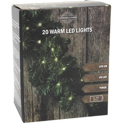 Svenska Living Dennenslinger - groen - met verlichting - 270 cm - Kerstslingers