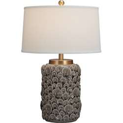 Fine Asianliving Chinese Table Lamp Porcelain with Lampshade Beige