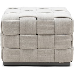 Riviera Maison Room 48 Footstool, mouliné linen, fabulous flax