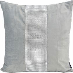 Bliss Diamond - Grijs | 45 x 45 cm | Kussenhoes | Velvet/Polyester