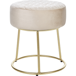 Beliani DELCO - Hocker-Beige-Fluweel