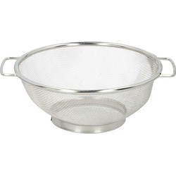 Alpina Keuken vergiet/zeef - RVS - D20 x H8 cm - zilver - Keukenzeefjes