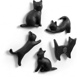 Trendform Magnet Meow - set van 5 - zwart