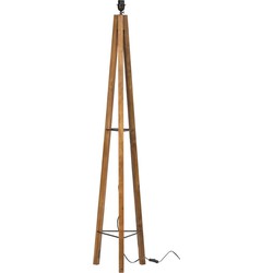 MUST Living Floorlamp Porto Cristo NATURAL,160x30x30 cm, rustic recycled teakwood, without shade