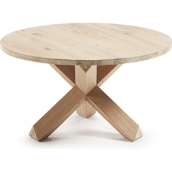 Kave Home - Salontafel Lotus Ø 65 cm massief eikenhout