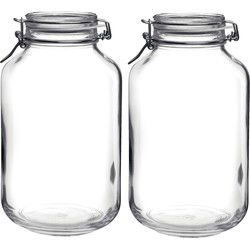 Bormioli Rocco Weckpot/inmaakpot - 3x - 4L - glas - met beugelsluiting - Weckpotten