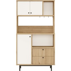 Keukenkast met 3 deuren en 2 lades - H161,2 cm