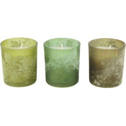 Candle vanilla buttercream scent wax with glass 7x7x8 cm C/3
