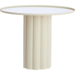 Light&living Bijzettafel Ø70,5x54 cm ROSARIO spiegel helder+crème