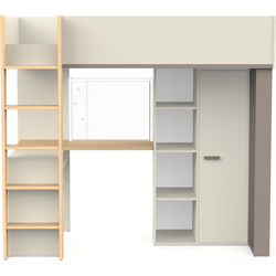 Hoogslaper met bureau en kast H183 cm - CAMILLIA