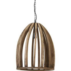 Light & Living - hanglamp - Haranka - bruin - hout - E27 - 2932884