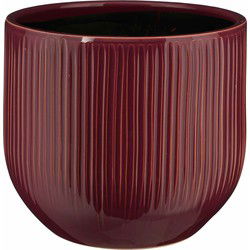 Mica Decorations Bloempot Pablo - 25x25x20 cm - Keramiek - Paars