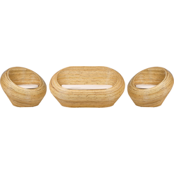 MAIORI - Loungeset 4-zits - Natuurlijk/Beige - Rotan