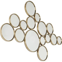 Kare Spiegel  Bubbles Brass 93x138cm