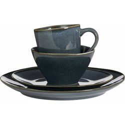 Mica Decorations Servies Racco - 31x29x29 cm - Steen - Donker Grijs