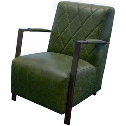 Fauteuil - Isabella - Lederlook Missouri groen 10