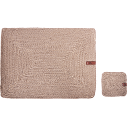 Beliani SALTBUSH - Placemats en onderzetters-Natuurlijk-Jute
