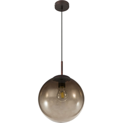 Landelijke hanglamp Varus - L:25cm - E27 - Metaal - Bruin