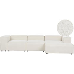 Beliani APRICA - Modulaire Sofa-Wit-Bouclé