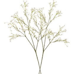 2x stuks kunstbloemen Gipskruid/Gypsophila takken gebroken wit 60 cm - Kunstbloemen