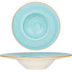 Bonna Pastabord - Aqua - Porselein - 28 cm (400cc) - set van 2